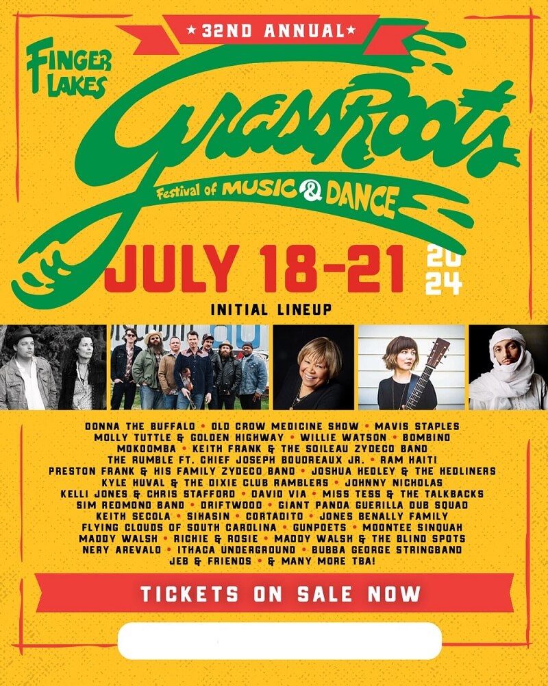 Finger Lakes GrassRoots Festival Lineup 2024