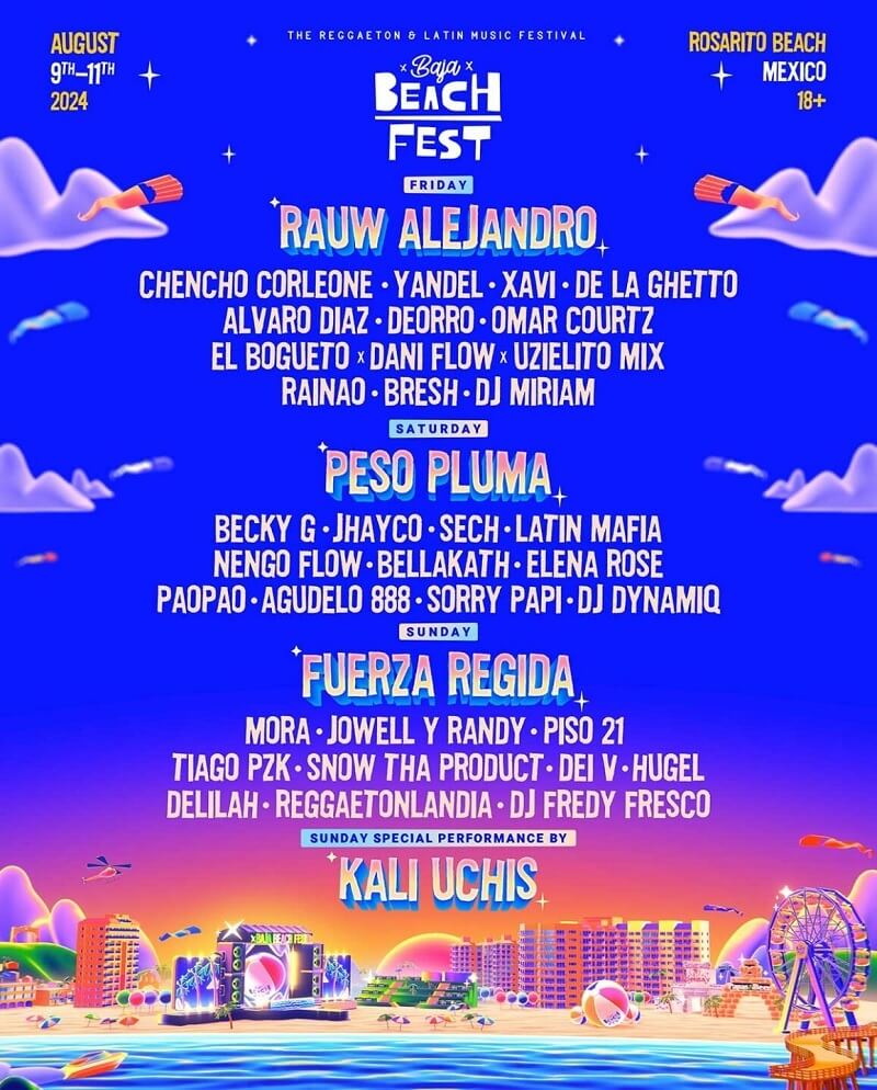 Baja Beach Fest Lineup 2024