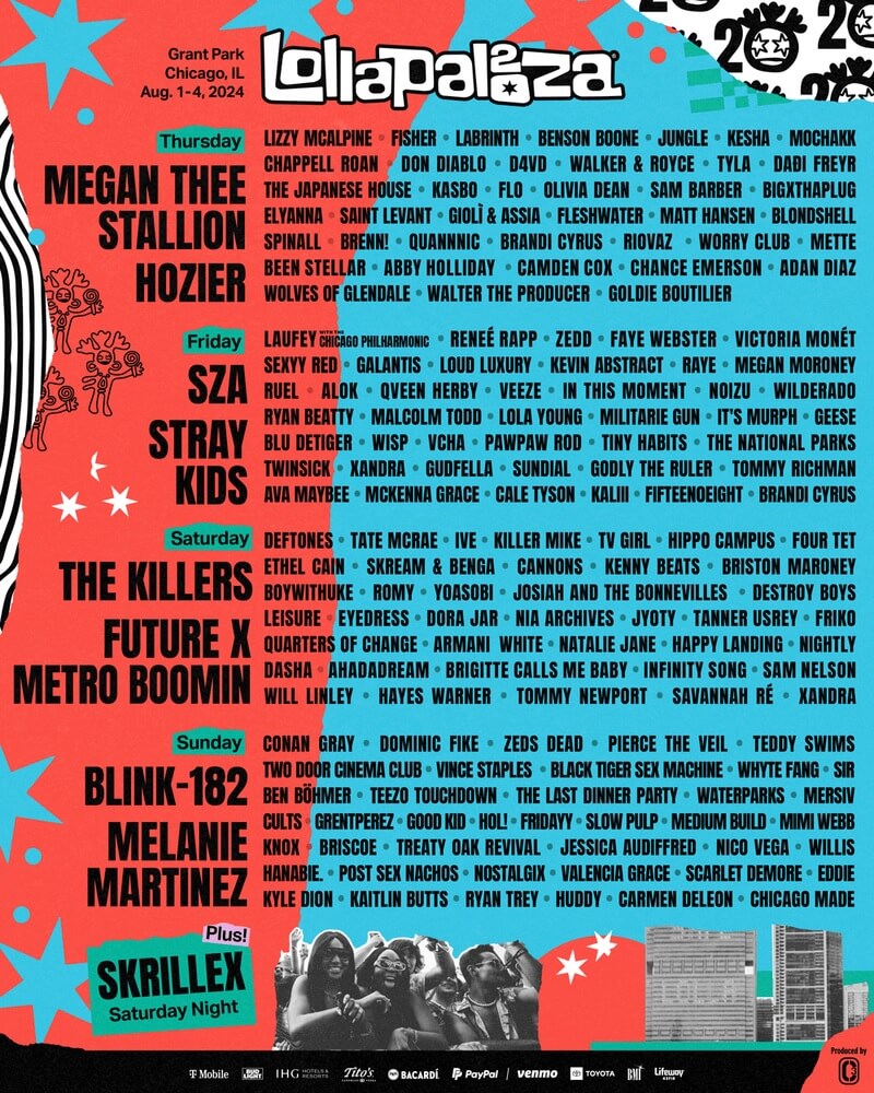Lollapalooza Chicago Lineup 2024